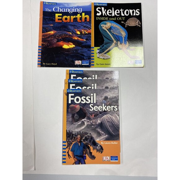 iOpeners DK Science Books Home School Guided Reading Grade 4 Fossils Lot Of 5 - Picture 1 of 2